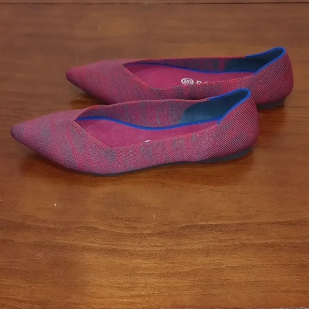 Rothy’s The Point Crimson Heather Red Blue Flats Shoes - EU 41/ US 9.5 - RETIRED